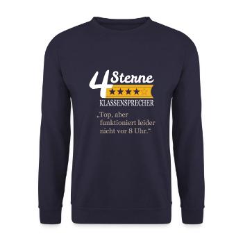 Klassensprecher - Unisex Pullover - Navy - Vorne - Alina (178cm) & Michal (187cm)