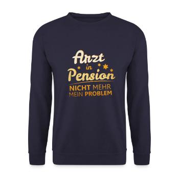 Arzt Ruhestand Rente - Unisex Pullover - Navy - Vorne - Alina (178cm) & Michal (187cm)