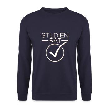 Studienrat Lehrer Beamter Referendariat - Unisex Pullover - Navy - Vorne - Alina (178cm) & Michal (187cm)