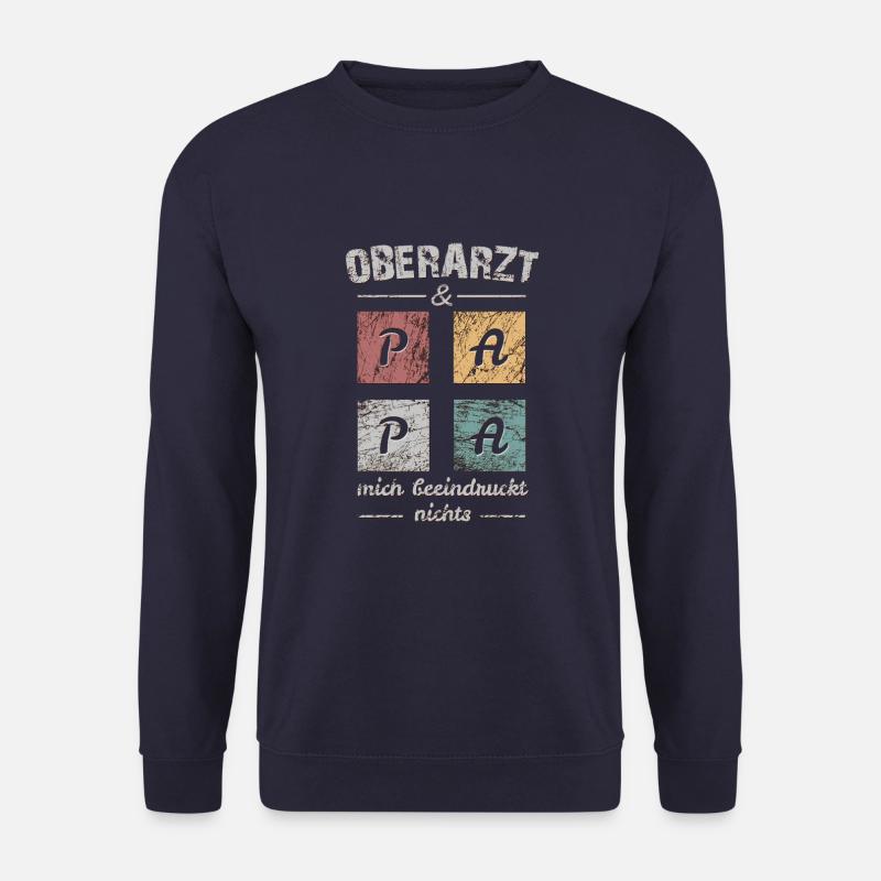 Oberarzt und Papa - Unisex Pullover - Navy
