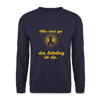 Lehrling - Unisex Pullover - Navy - Vorne - Alina (178cm) & Michal (187cm)