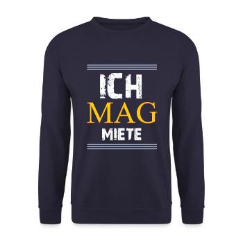 Häuslebauer Investor - Unisex Pullover - Navy - Vorne - Alina (178cm) & Michal (187cm)