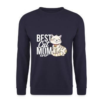 La meilleure maman de chat de tous les temps - Sweat-shirt Unisexe - marine - Devant - Alina (178cm) & Michal (187cm)