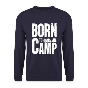 Born to Camp - Unisex Sweatshirt - navy - Front - Alina (178cm) & Michal (187cm)