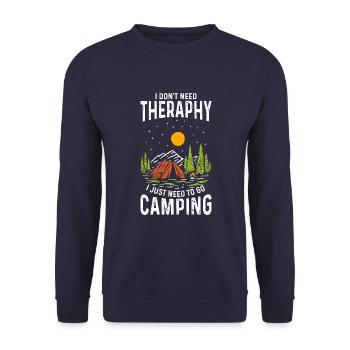Je n’ai pas besoin de thérapie - Sweat-shirt Unisexe - marine - Devant - Alina (178cm) & Michal (187cm)