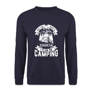 Yes I Do Have A Retirement Plan - Unisex Sweatshirt - navy - Front - Alina (178cm) & Michal (187cm)