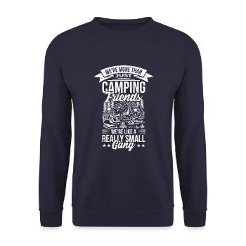 Were more than just Camping Friends - Unisex Sweatshirt - navy - Front - Alina (178cm) & Michal (187cm)
