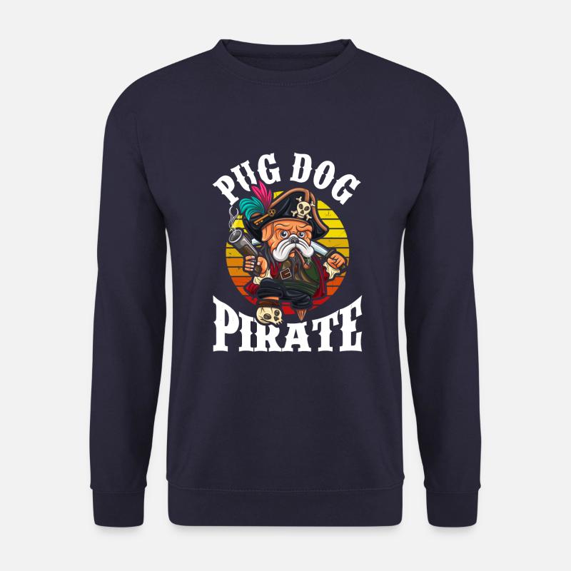 Carlin Chien Pirate - Sweat-shirt Unisexe - marine