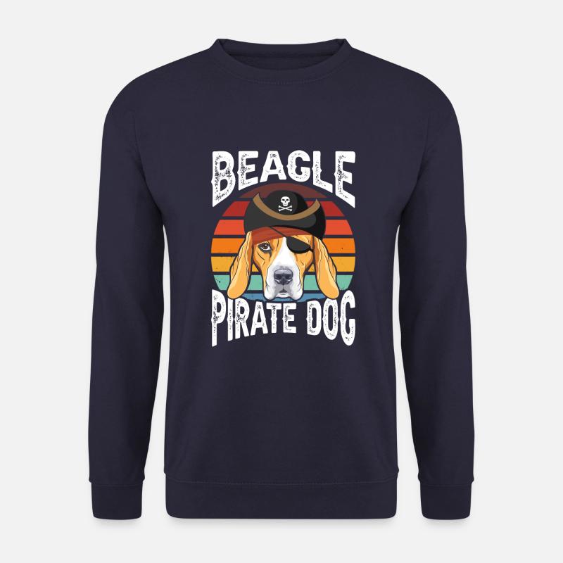 Beagle Pirate Dog - Unisex Sweatshirt - navy