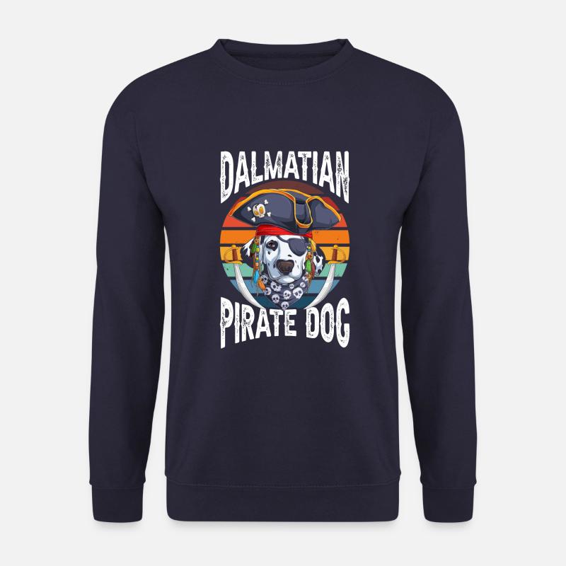 Chien pirate dalmatien - Sweat-shirt Unisexe - marine