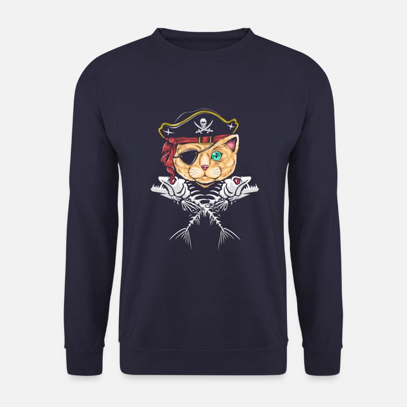 Pirate Cat - Unisex Sweatshirt - navy