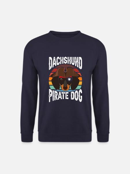 Dachshund Pirate Dog - Unisex Sweatshirt - navy