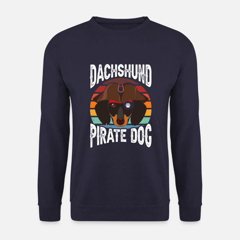 Dachshund Pirate Dog - Unisex Sweatshirt - navy