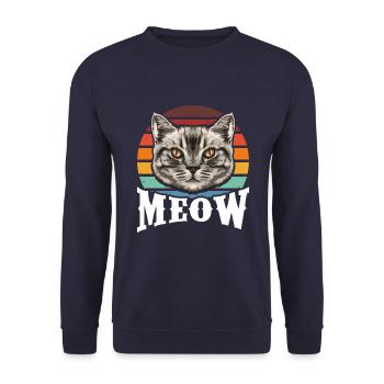 Meow - Unisex Pullover - Navy - Vorne - Alina (178cm) & Michal (187cm)