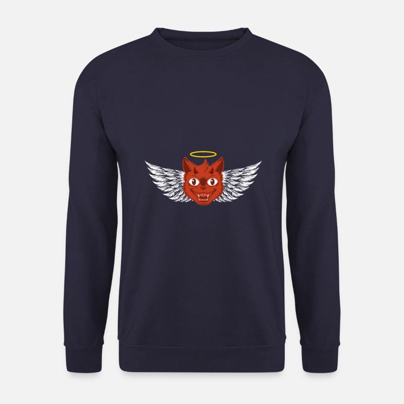 Ange et diable chat - Sweat-shirt Unisexe - marine