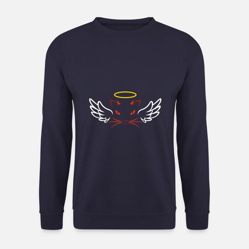 Ange et diable chat - Sweat-shirt Unisexe - marine
