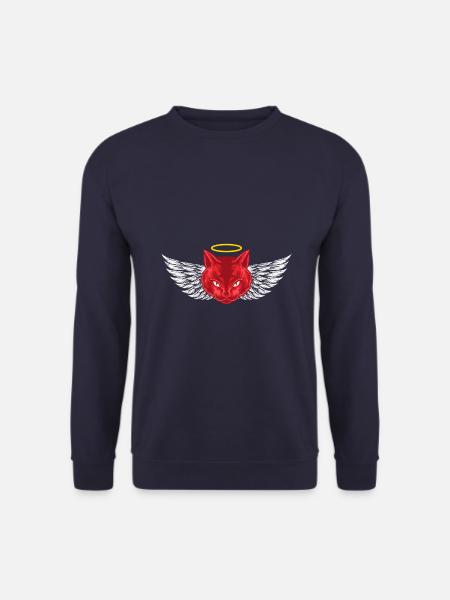 Angel and devil cat - Unisex Sweatshirt - navy