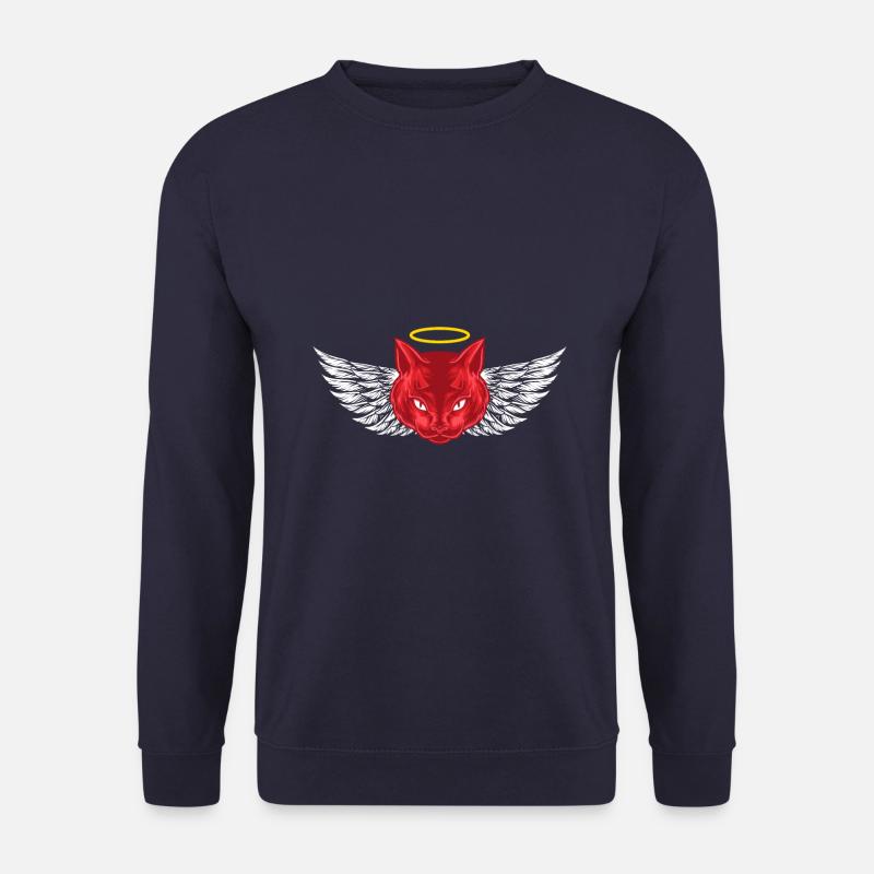 Ange et diable chat - Sweat-shirt Unisexe - marine