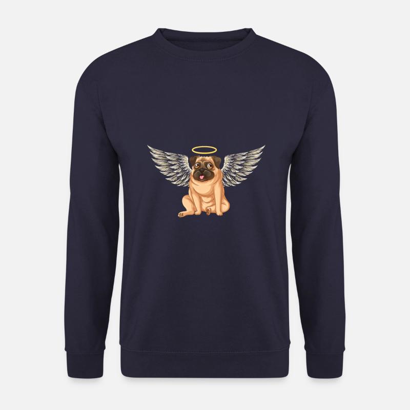 Angel Pug Dog - Unisex Sweatshirt - navy