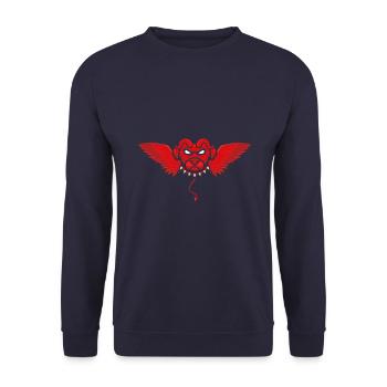 Chien du diable - Sweat-shirt Unisexe - marine - Devant - Alina (178cm) & Michal (187cm)