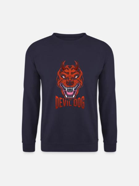 Devil dog with sharp teeth - Unisex Sweatshirt - navy