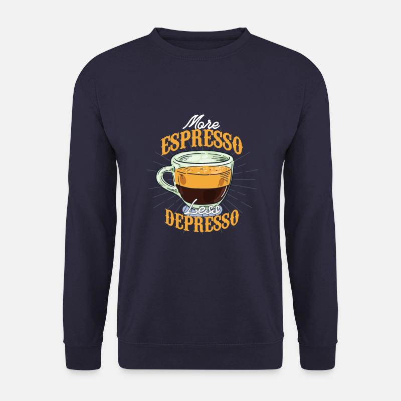More Espresso, Less Depresso - Unisex Pullover - Navy
