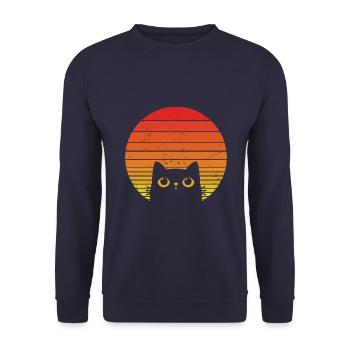 Espions de chats rétro - Sweat-shirt Unisexe - marine - Devant - Alina (178cm) & Michal (187cm)