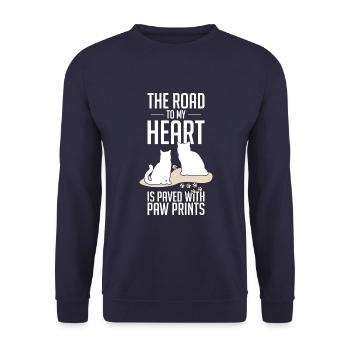 Le chemin vers mon cœur - Sweat-shirt Unisexe - marine - Devant - Alina (178cm) & Michal (187cm)