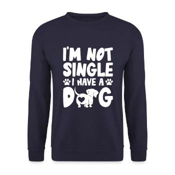 Je ne suis pas célibataire, j’ai un chien - Sweat-shirt Unisexe - marine - Devant - Alina (178cm) & Michal (187cm)