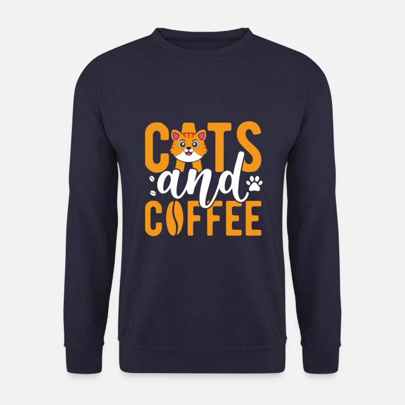 Katzen Und Kaffee - Unisex Pullover - Navy