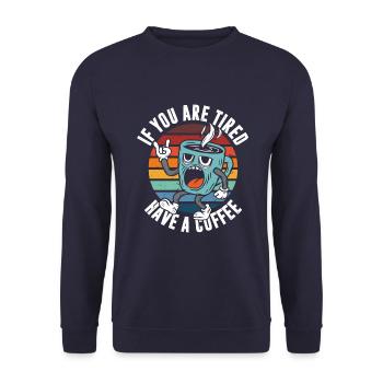 If you are - Unisex Sweatshirt - navy - Front - Alina (178cm) & Michal (187cm)