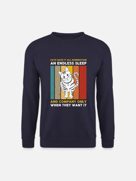 Cats have all admiration, - Unisex Sweatshirt - navy