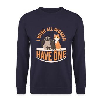 J’aimerais que toutes les femmes aient un - Sweat-shirt Unisexe - marine - Devant - Alina (178cm) & Michal (187cm)