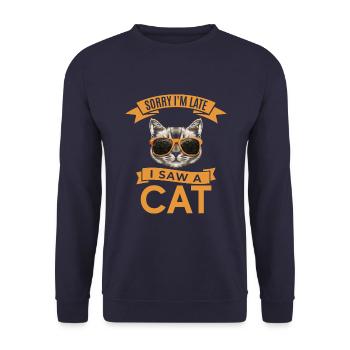 Désolé d’être en retard - Sweat-shirt Unisexe - marine - Devant - Alina (178cm) & Michal (187cm)