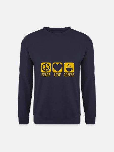 Peace Love Coffee - Unisex Sweatshirt - navy