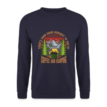 Bonne humeur apportée avec du café - Sweat-shirt Unisexe - marine - Devant - Alina (178cm) & Michal (187cm)