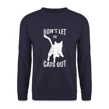 Don't let the cats out - Unisex Sweatshirt - navy - Front - Alina (178cm) & Michal (187cm)