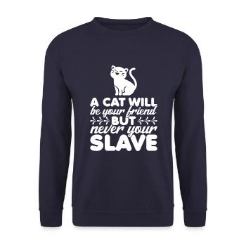 Un chat sera votre ami - Sweat-shirt Unisexe - marine - Devant - Alina (178cm) & Michal (187cm)
