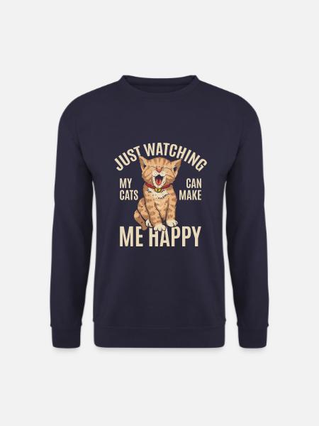 I only watch my cats - Unisex Sweatshirt - navy