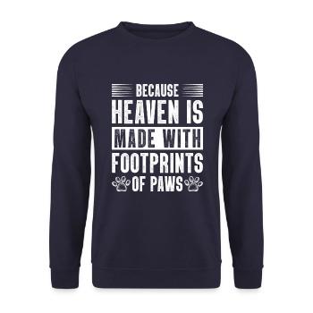 Parce que le ciel avec des empreintes de pattes - Sweat-shirt Unisexe - marine - Devant - Alina (178cm) & Michal (187cm)