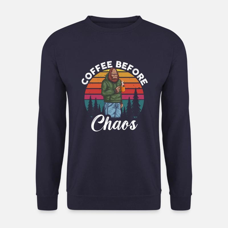 Kaffee Vor Chaos Retro - Unisex Pullover - Navy