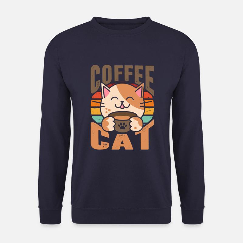 Kaffeekatze Retro - Unisex Pullover - Navy