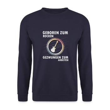 Rockmusik - Unisex Pullover - Navy - Vorne - Alina (178cm) & Michal (187cm)