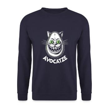 Chat Avocat - Sweat-shirt Unisexe - marine - Devant - Alina (178cm) & Michal (187cm)