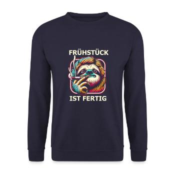 Rauchen Spruch Zigarette - Unisex Pullover - Navy - Vorne - Alina (178cm) & Michal (187cm)