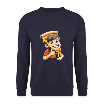 Pizzakopf - Unisex Pullover - Navy - Vorne - Alina (178cm) & Michal (187cm)