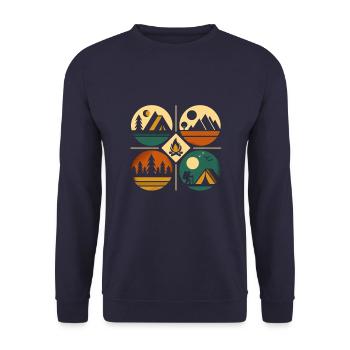 Randonnée Camping - Sweat-shirt Unisexe - marine - Devant - Alina (178cm) & Michal (187cm)
