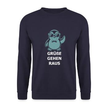 Pinguin Sonnebrille - Unisex Pullover - Navy - Vorne - Alina (178cm) & Michal (187cm)