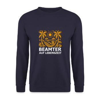 Beamter - Unisex Pullover - Navy - Vorne - Alina (178cm) & Michal (187cm)