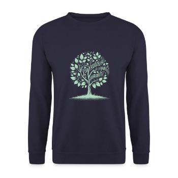Musique d’arbre - Sweat-shirt Unisexe - marine - Devant - Alina (178cm) & Michal (187cm)